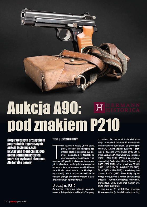 "Aukcja A90: pod znakiem P210"