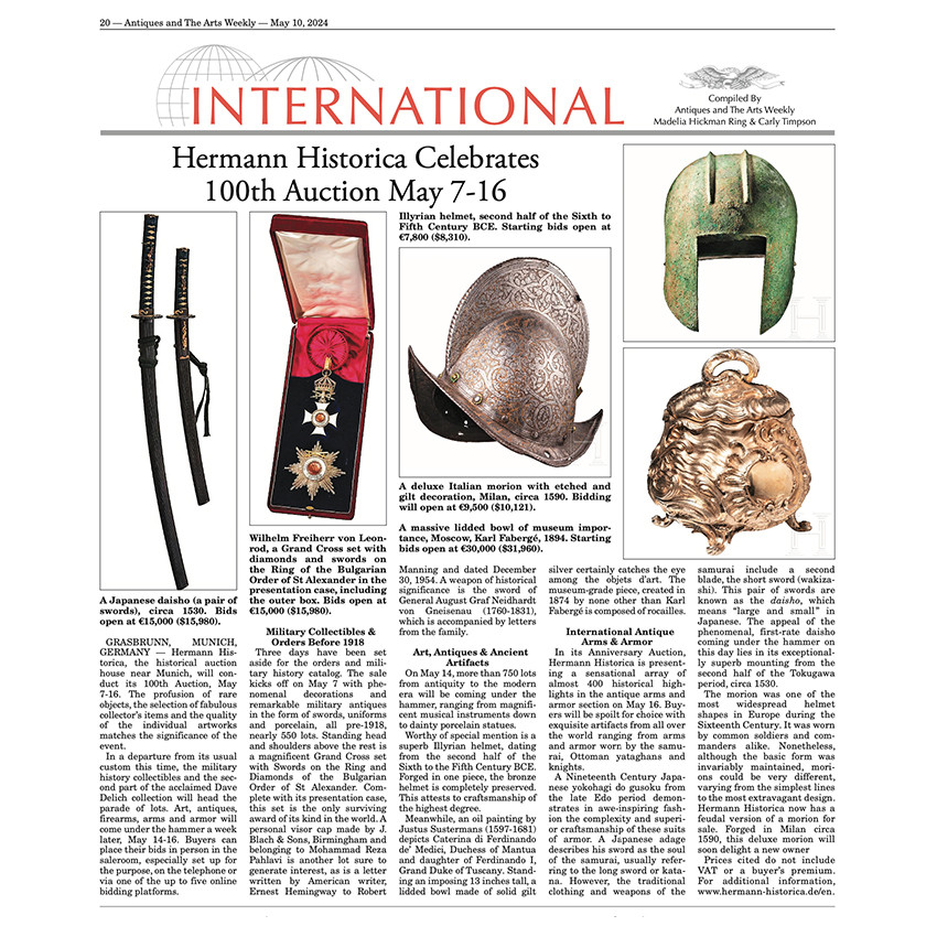 Hermann Historica Celebrates 100th Auction May 7-16
